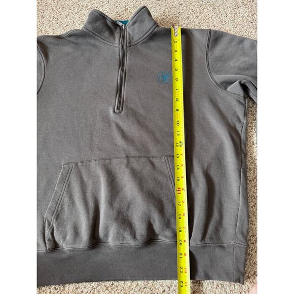 Ariat Womens Banyan Bark Half Zip Logo Sweatshirt Spellout Sleeve Western - Picture 4 of 8